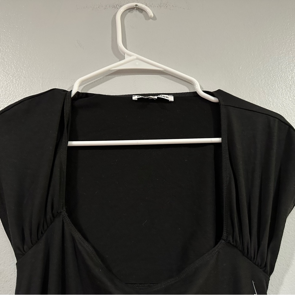 REFORMATION Harlyn Black Cut Out Short Sleeve Maxi Dress Small S NWOT - Picture 4 of 8
